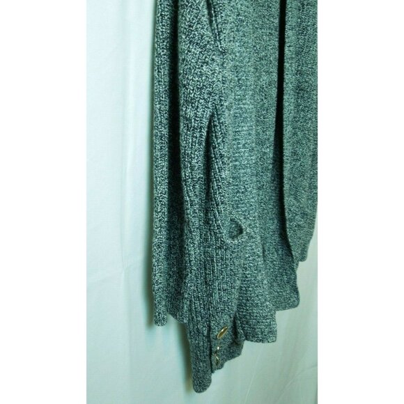Women's Gap Black White Long Thick Knitted Cardigan w/ Gold Buttons Size XS/S - Picture 5 of 6